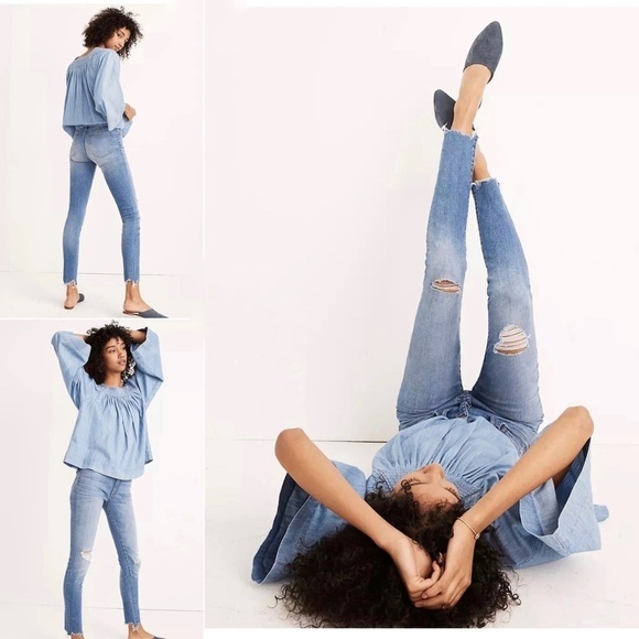 Madewell 9” high-rise Skinny Jeans in Frankie wash 27 - Picture 1 of 9